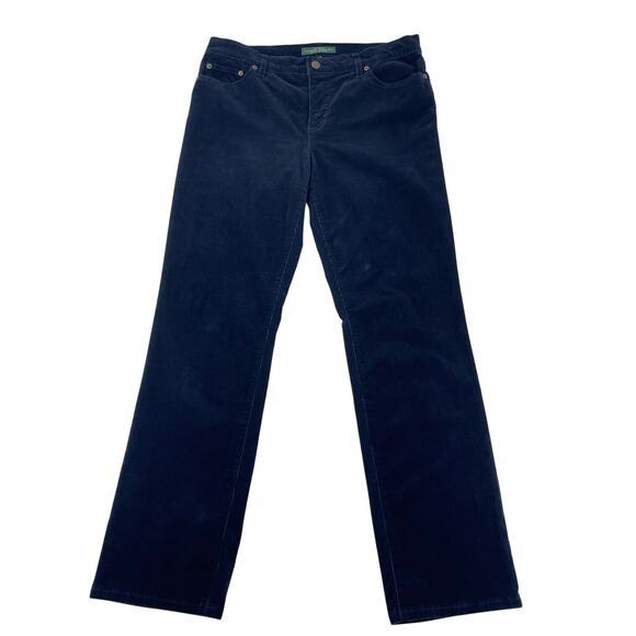 Lauren Jeans Co. Denim - Vintage Ralph Lauren LRL Corduroy Navy Blue Straight Leg Pants Women’s 10